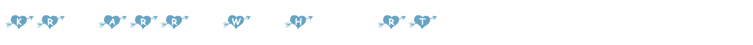 sample KR Arrow Heart font